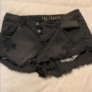 Ash-black Jean shorts